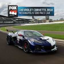 A pace car leading race cars at the Indianapolis 500