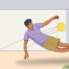 A person moving aside to avoid an incoming ball