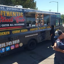 Small tacos served as Mexican street food.