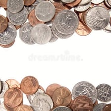 A collection of assorted coins representing loose change.