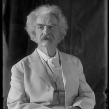A portrait of author Mark Twain.