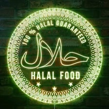 A prepared meal identified as halal