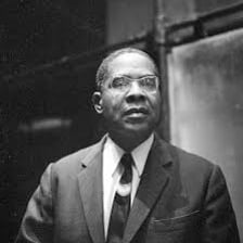 Portrait of Martinican poet Aimé Césaire.