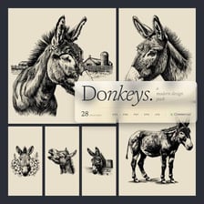 A donkey used as a pack animal