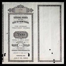 A municipal bond document associated with local government finance