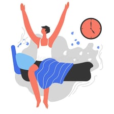 Person awake and active during the morning