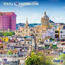 A view of Havana showing colorful buildings and the city skyline.
