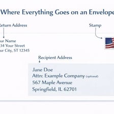An envelope showing an ATTN line addressed to a recipient.