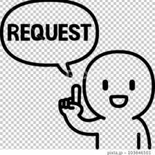 A person speaking while making a request