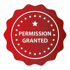A document marked to show that permission has been granted