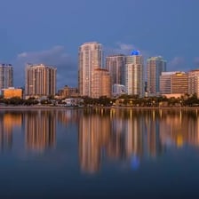 A skyline view of St. Petersburg, Florida.
