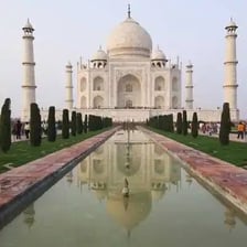 The Taj Mahal mausoleum in Agra, India