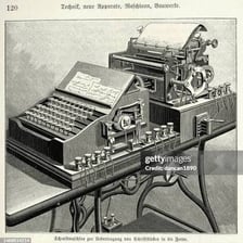 A vintage office fax machine