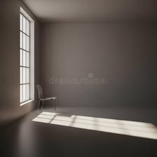 A plain, sparsely furnished room.