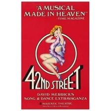 A poster or stage image for the musical 42nd Street