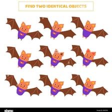 One visibly different object placed among otherwise identical objects