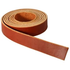 A leather strap used for fastening or carrying