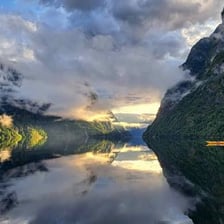 A Norwegian fjord landscape