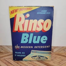 A vintage package of Rinso laundry soap.