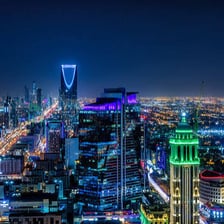 A cityscape in Saudi Arabia.
