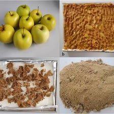 Pulpy fruit residue left after pressing