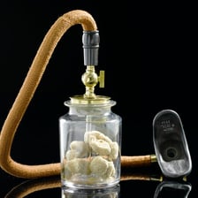 A historical medical bottle associated with ether anesthesia.