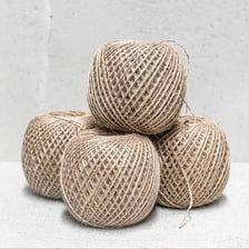 A ball of twisted twine.