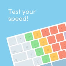 A typing test measuring speed in words per minute.