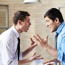 Two people having a minor argument.