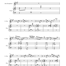A contemporary music performance with musicians and sheet music.