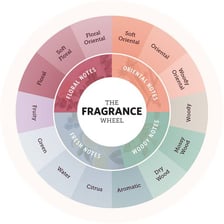 An illustration suggesting different scents rising from fragrant sources.