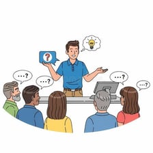 A person explaining the reasons for a decision.