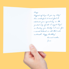 A handwritten letter ending with a warm sign-off.