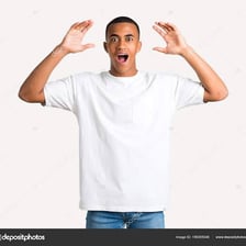 A person staring with their mouth open in astonishment