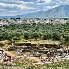 Ruins associated with ancient Sparta in Greece.