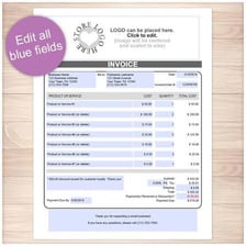 An invoice with a clearly marked total amount.