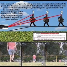 A person noticing an object in the distance.