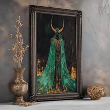 An artistic depiction of Loki from Norse mythology.