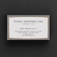 A lawyer’s name displayed with the title “Esq.”