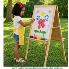 Art classroom containing students’ easels