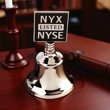 A stock exchange display representing a company’s initial public offering