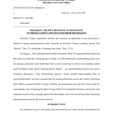 A legal document representing a gag order