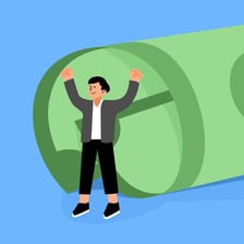 A person celebrating a streak of success