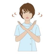 A person shaking their head to indicate no