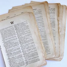 An antique dictionary page showing the word hap