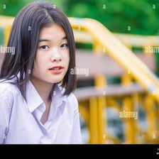 Portrait of a person with an innocent, unsophisticated expression