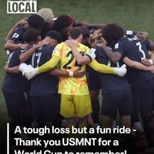 A disappointed sports team after losing a match.