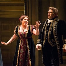 A stage performance of Puccini's opera Tosca.