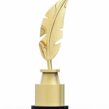 An Obie Award trophy associated with New York theater