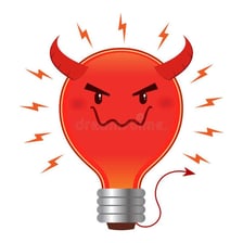 A dim light bulb representing weakness or ineffectiveness